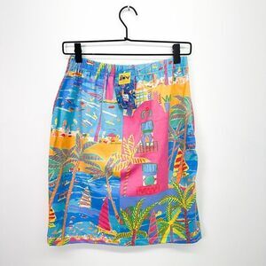 Ken Done Women’s Vintage 90s Pop Art “Sunday" 1982 Artwork Van Gogh Elastic Wais
